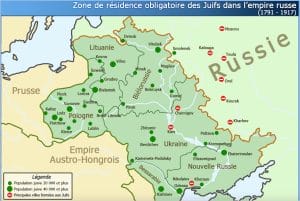 1 - Présence juive en France au début du 20ème siècle : Israélites et immigrés juifs d’Europe de l’Est 3 2I A0002 1 3b.carte 1zone residence 0 MRJ MOI