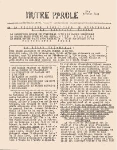 2 - Accélération de la déportation. Armée nazie en déroute 7 s10.pa2 .006 notre parole fev 1943 mg MRJ MOI