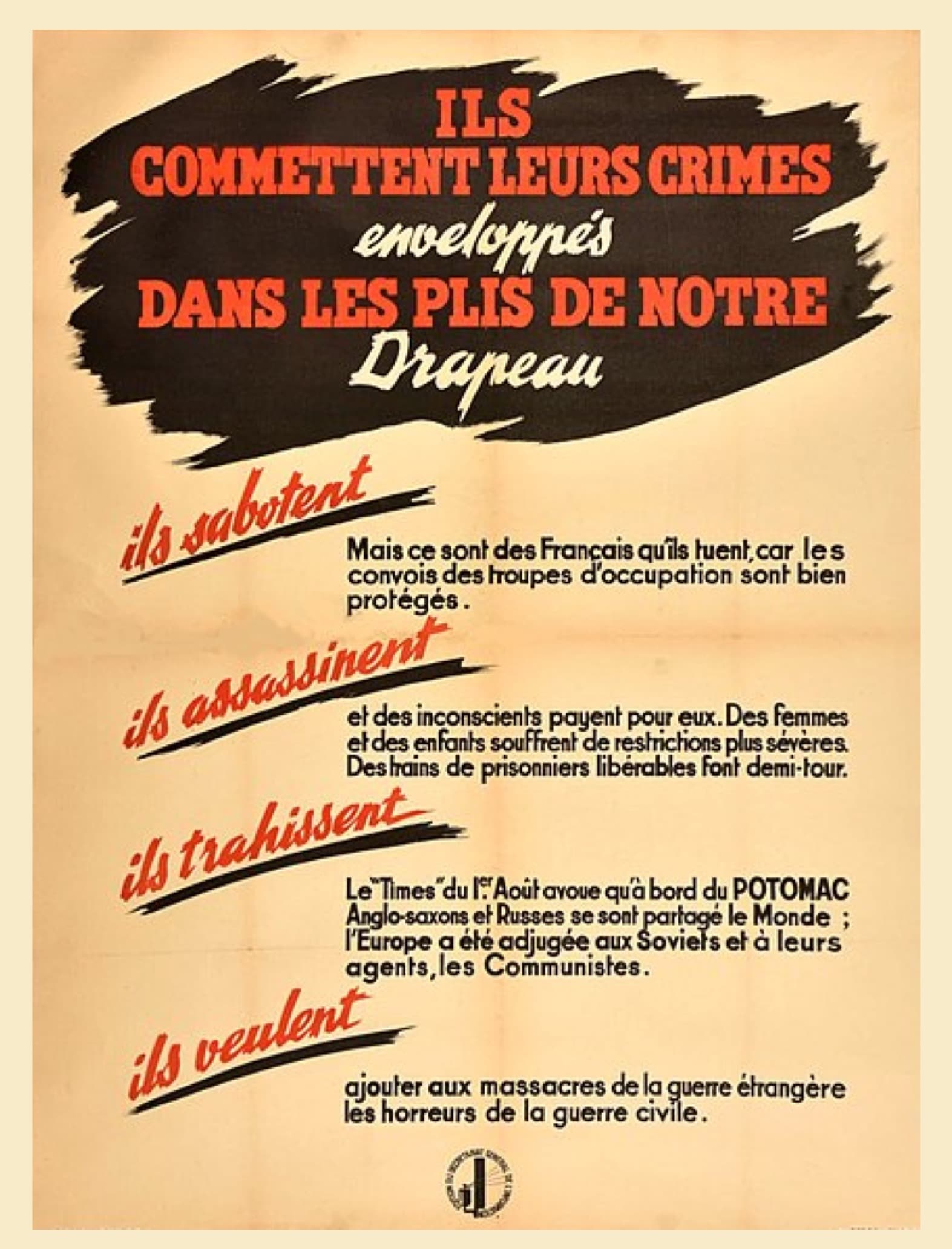 1 - Service du travail obligatoire et propagande 27 s12.pa1 .012 affiche contre resistance mg MRJ MOI