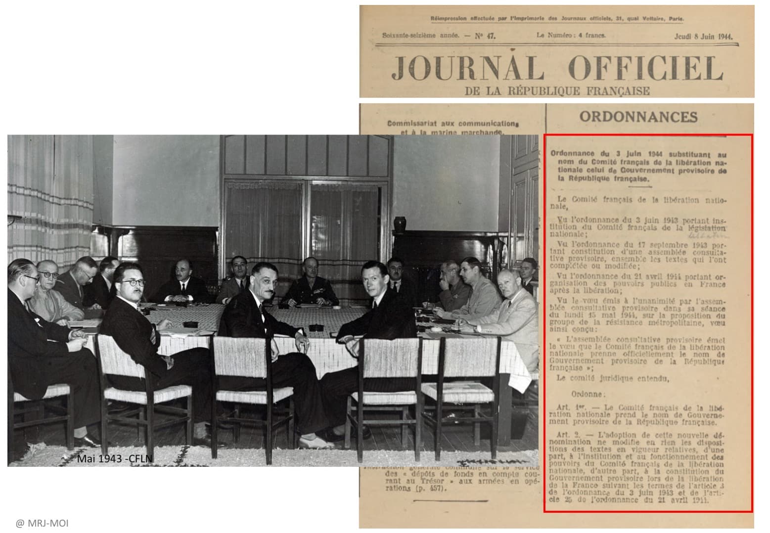 3 - Débarquement allié. Démultiplication des actions de Résistance 28 s14.pa3 .001 alger gprf juin44 mg MRJ MOI