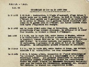 3 - Débarquement allié. Démultiplication des actions de Résistance 23 s14.pa3 .019 rapport actions ftp aout44 MRJ MOI
