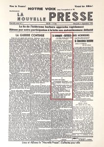 4 - Insurrections populaires. Engagement des jeunes Juifs 26 s14.pa4 .021 notre voix 6 sept44.mg MRJ MOI