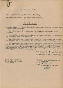 4 - Insurrections populaires. Engagement des jeunes Juifs 29 s14.pa4 .023 arrete abrogation 3 sept44 MRJ MOI