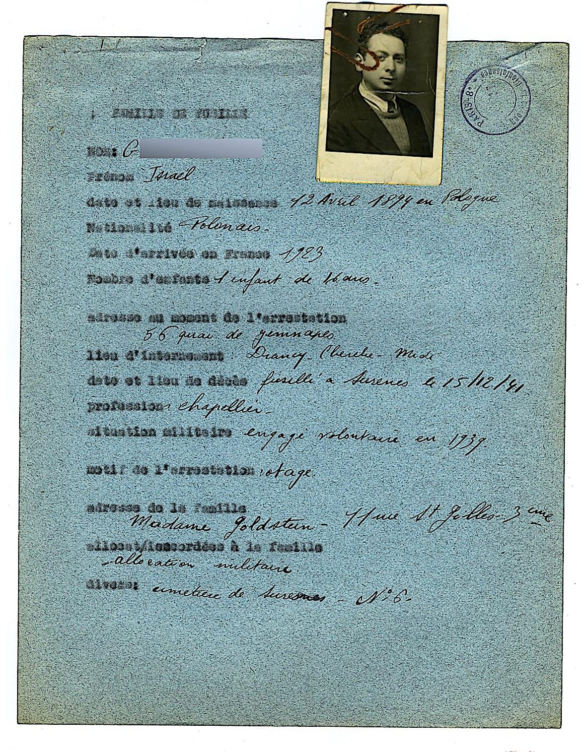 1 - Engagement des Juifs immigrés dans la guerre 49 s3.pa1 .007 israel.g engage volontaire MRJ MOI