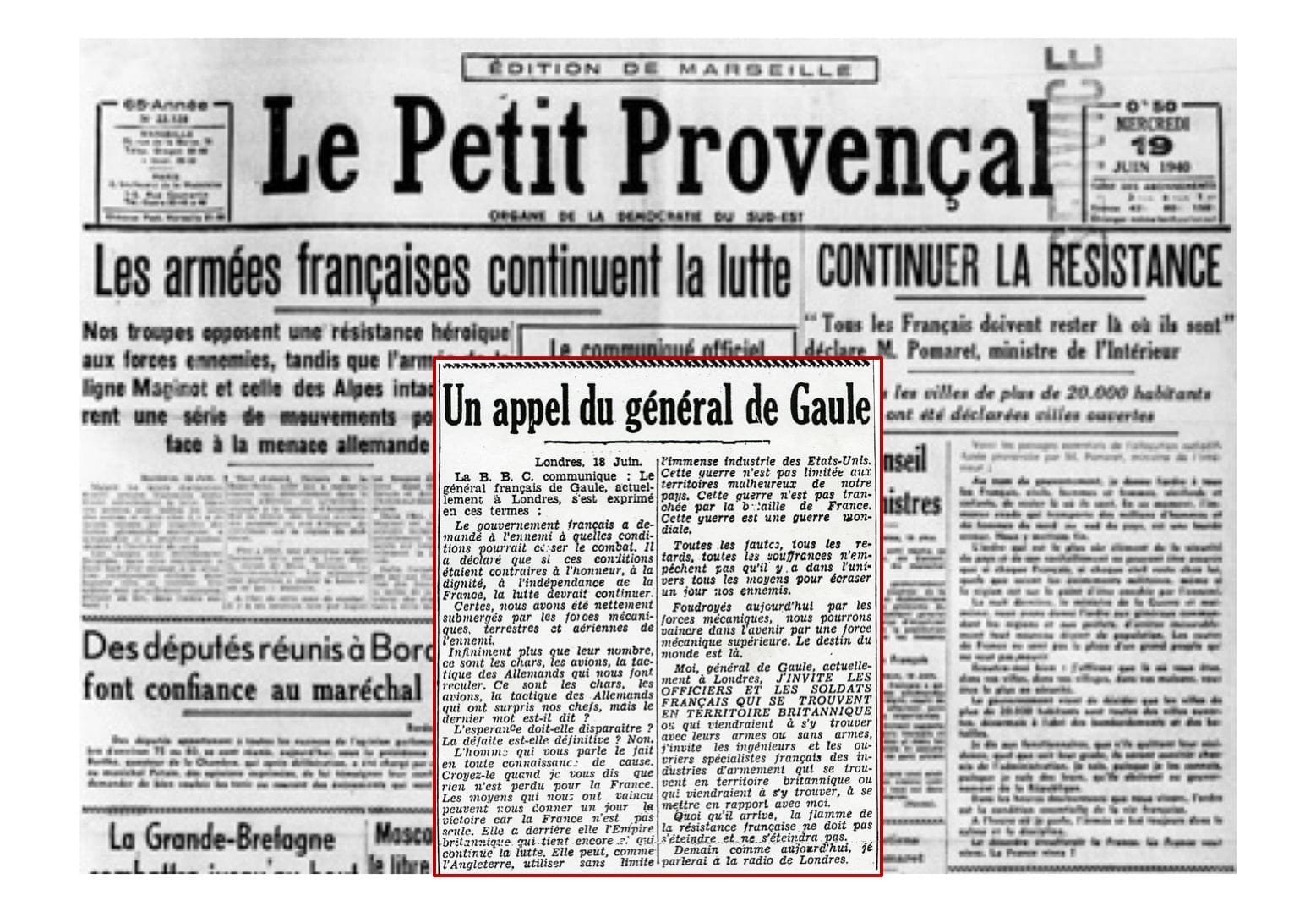 1 - Engagement des Juifs immigrés dans la guerre 68 s3.pa1 .020 le progres 20juin 1940 MRJ MOI
