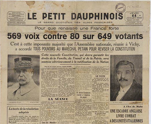2 - De la collaboration à l’antisémitisme d'État 40 s3.pa2 .009 petit dauphinois 11juil 1940 MRJ MOI