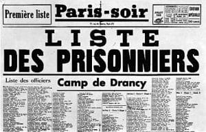 2 - De la collaboration à l’antisémitisme d'État 15 s3.pa2 .010 liste prisonniers drancy juil40 MRJ MOI