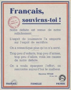 2 - De la collaboration à l’antisémitisme d'État 16 s3.pa2 .012 affi.rev .nationale juin 1940 MRJ MOI