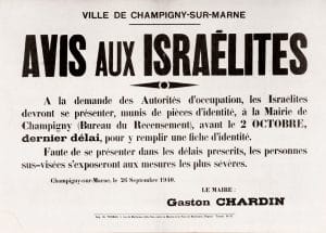2 - De la collaboration à l’antisémitisme d'État 25 s3.pa2 .020 recensement 26sept 1940 MRJ MOI