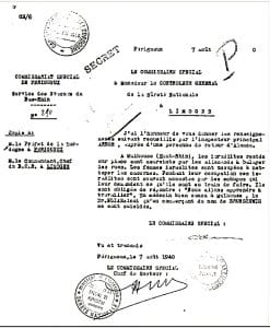 2 - De la collaboration à l’antisémitisme d'État 27 s3.pa2 .022 israelites perigueux 7aout 1940 MRJ MOI