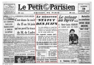 1 - Premier statut des Juifs 4 s4.pa1 .003 petit parisien 19 oct 1940 mg MRJ MOI