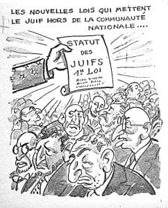 1 - Premier statut des Juifs 7 s4.pa1 .004 caricature1 statut juifs MRJ MOI