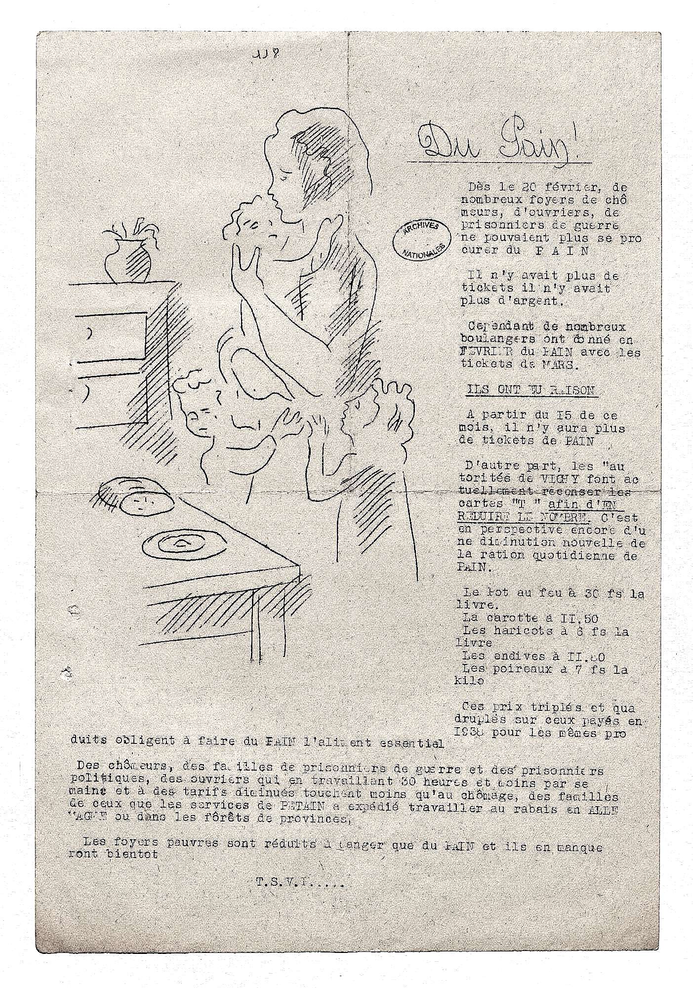 1 - Premier statut des Juifs 40 s4.pa1 .016 tract pain 1941 MRJ MOI