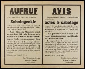 s5.pa3 .009 affiche arrestation communistes juil1941 MRJ MOI