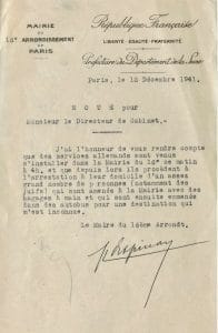 2 - Nouveau palier dans la politique de terreur 25 s7.pa2 .008 arrestations paris16e 12dec1941 min MRJ MOI