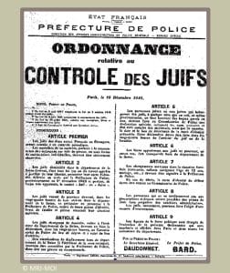 2 - Nouveau palier dans la politique de terreur 29 s7.pa2 .013 ordonnance controle juif mg min MRJ MOI