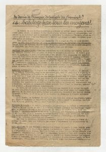 2 - Création des Francs-Tireurs et Partisans M.O.I. 22 s8.pa2 .015 sabotage 1942 min MRJ MOI