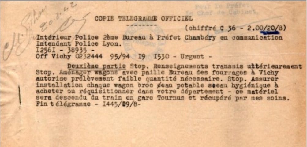 3 - L'appel de « Solidarité » – la Rafle du Vel’d’Hiv 64 s8.pa3 .028 convois 20aout42 min MRJ MOI